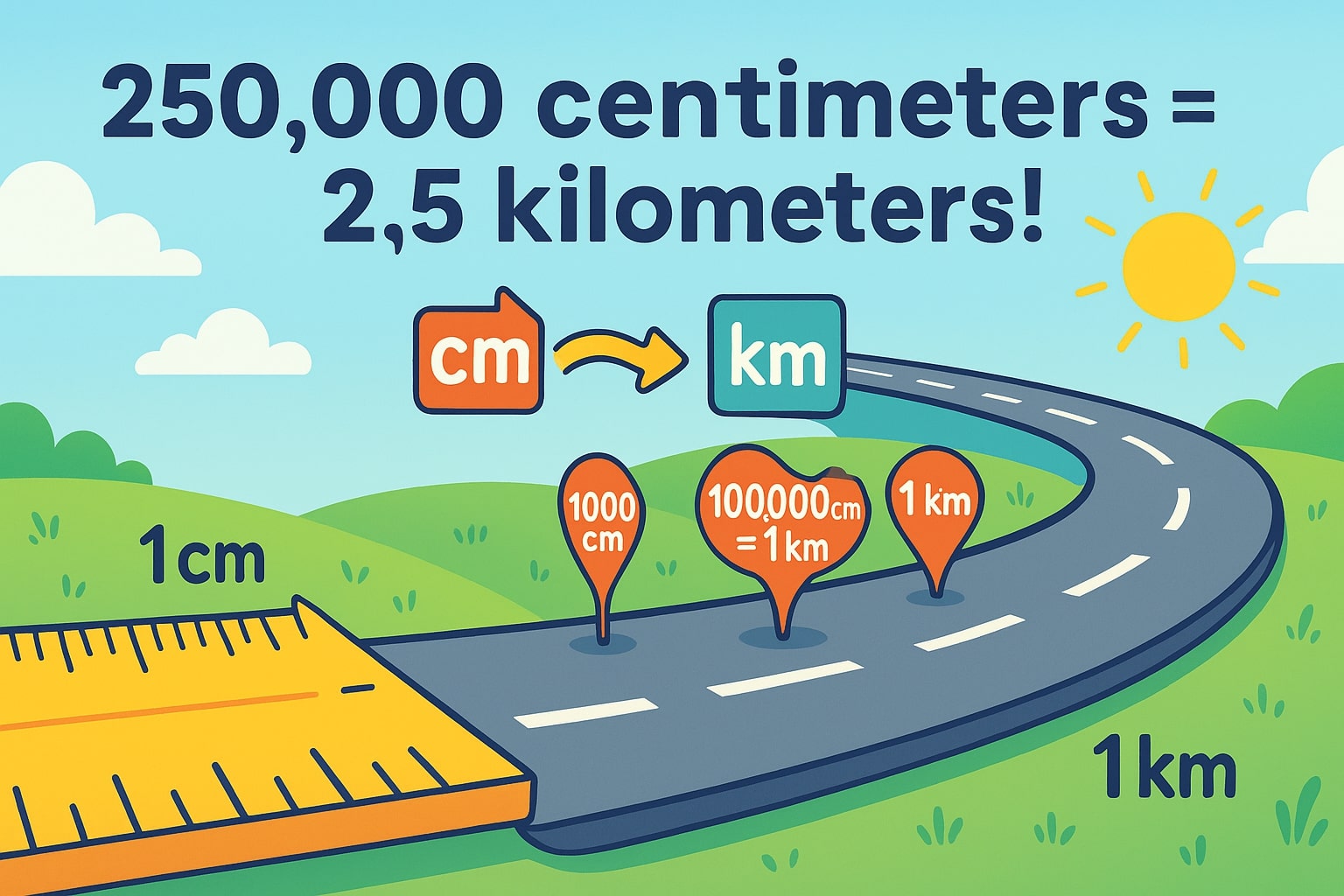 Konverter Centimeter ke Kilometer 1