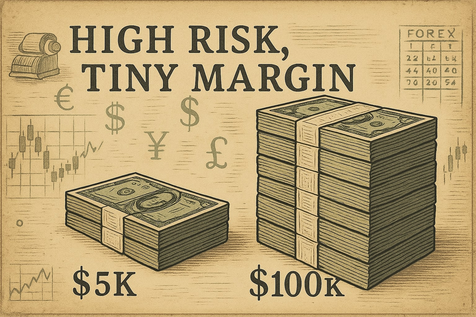 Menunjukkan cara kerja Kalkulator Margin Tukar Mata Uang dengan bidang input dan hasil instan yang membantu pengguna menyelesaikan masalah dengan mudah.