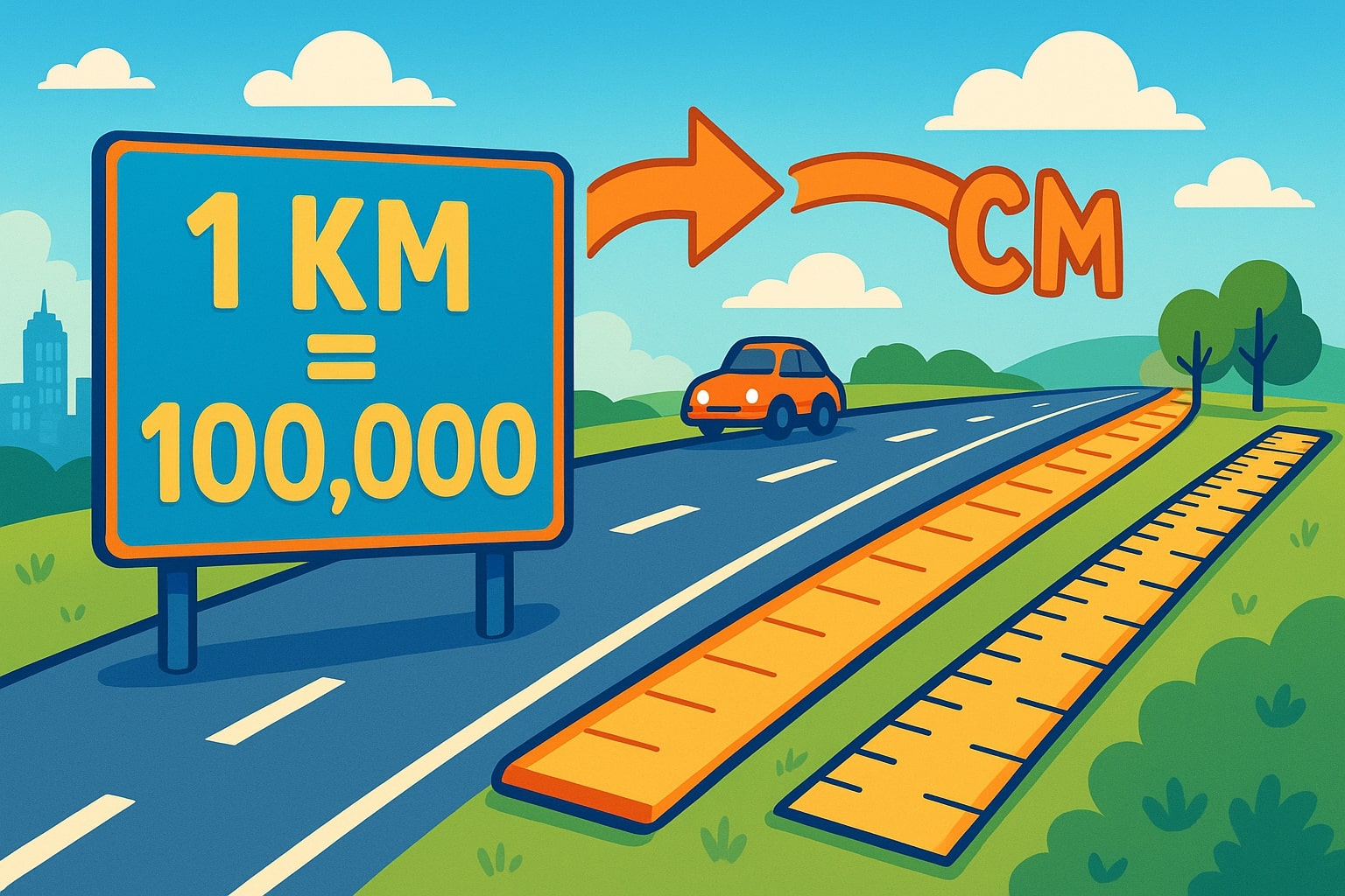 Konverter Kilometer ke Sentimeter 1