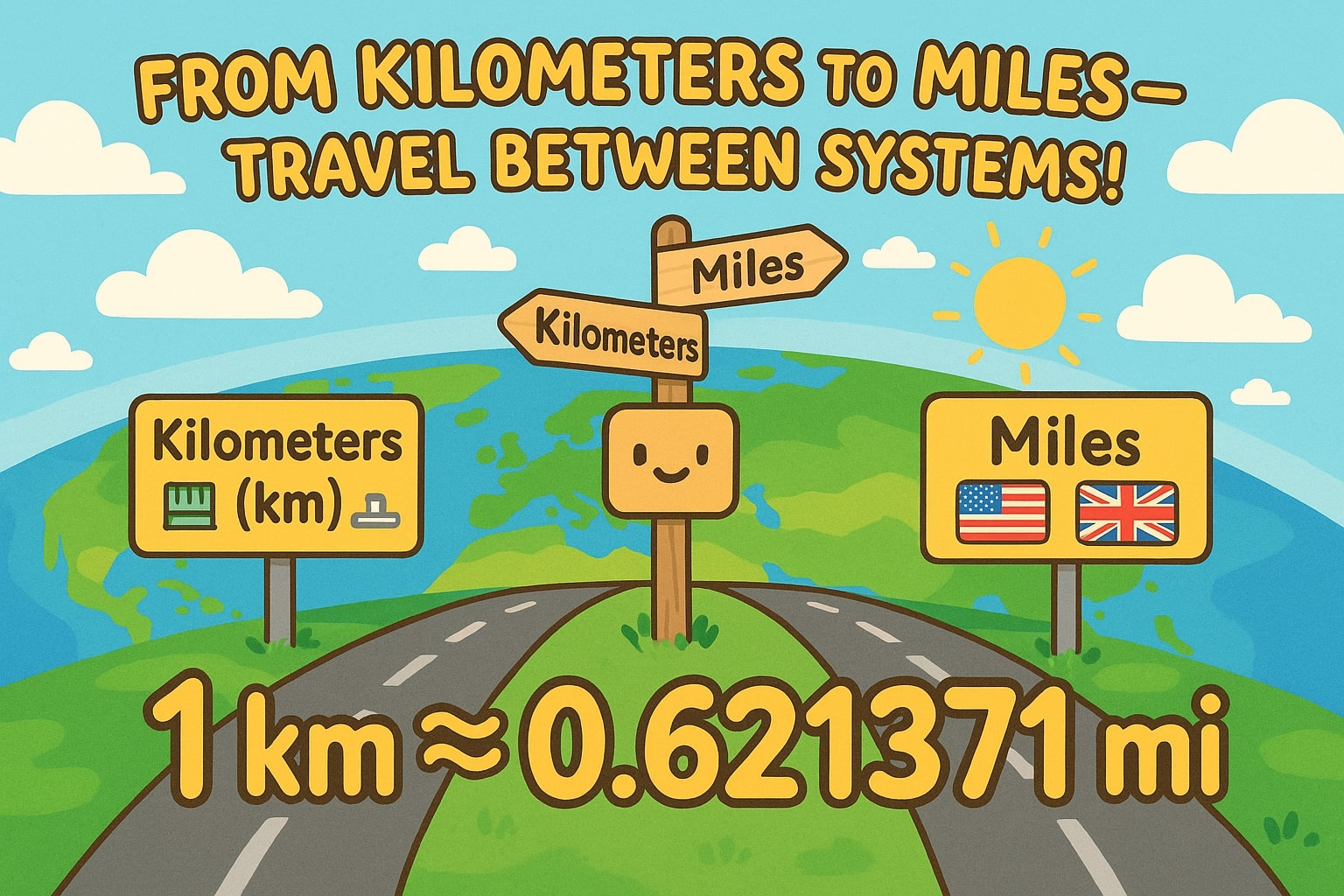 Konverter Kilometer ke Mil 1