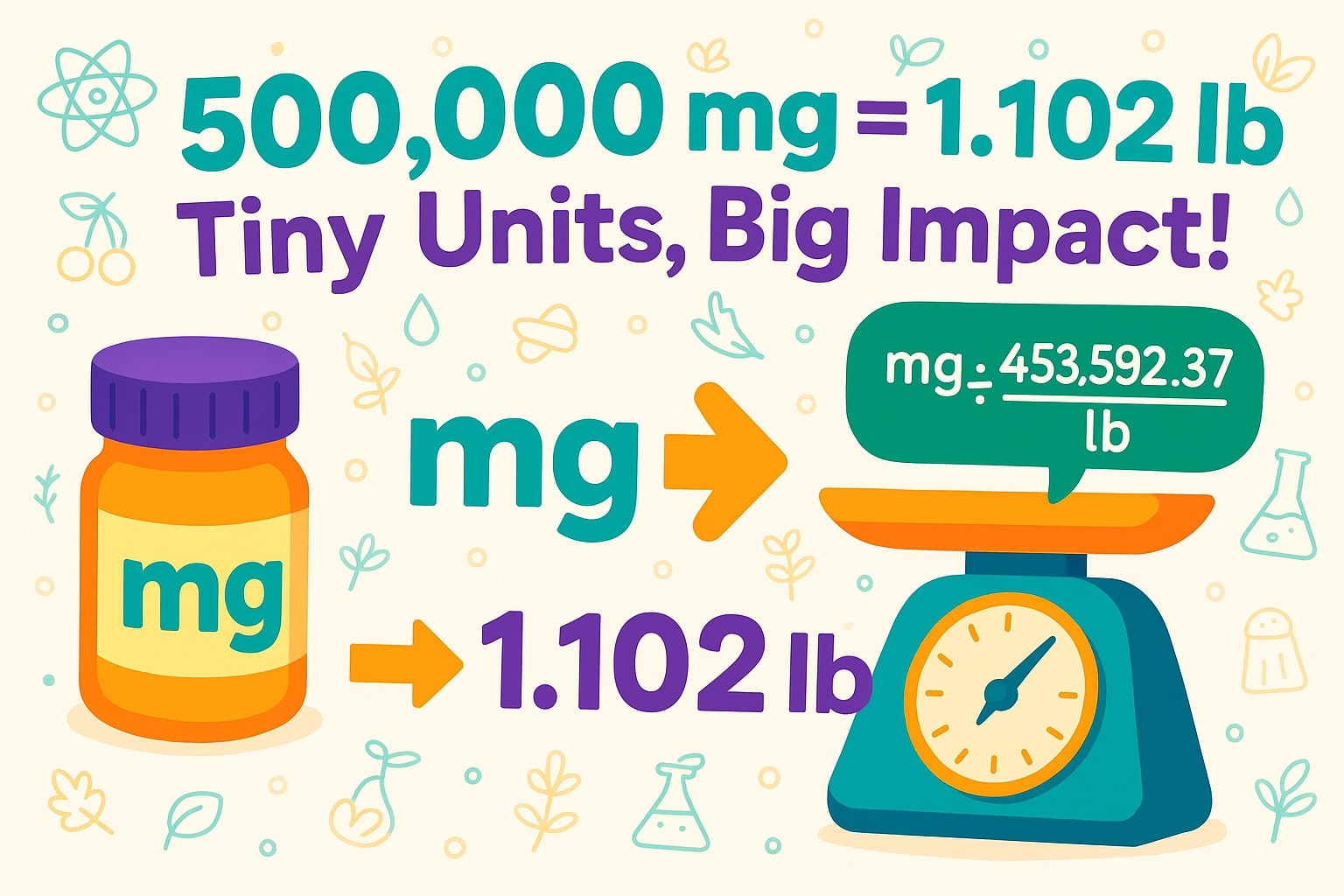 Konverter Miligram ke Pound