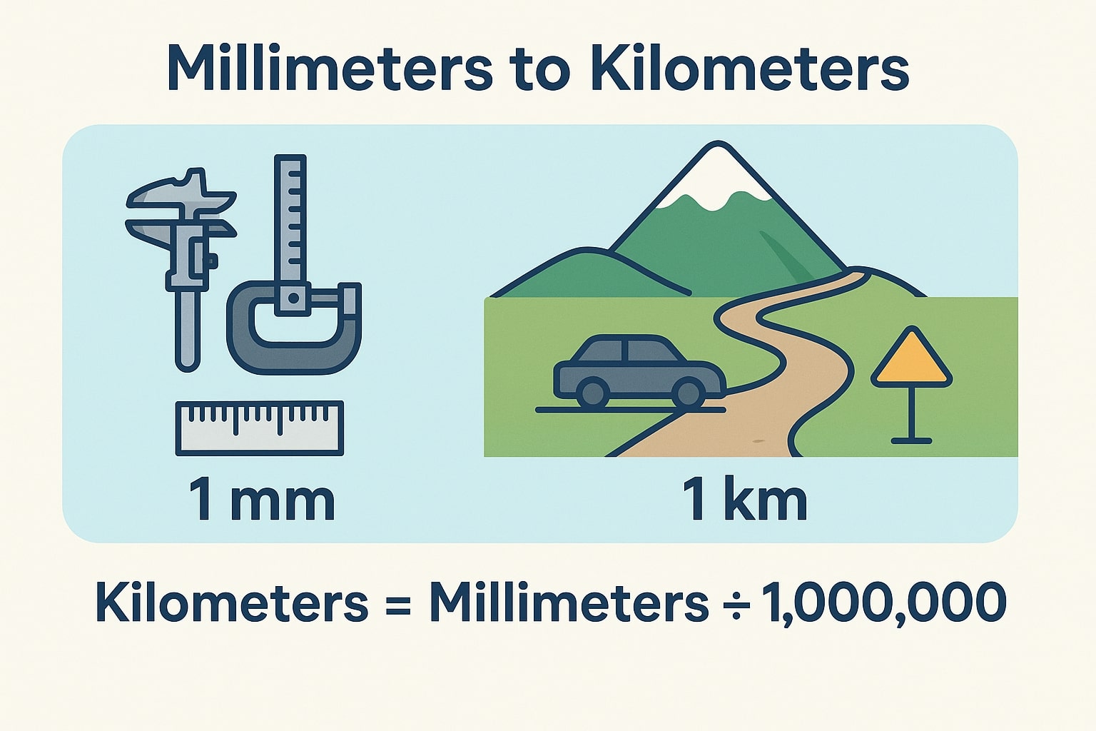 Milimeter ke Kilometer 1
