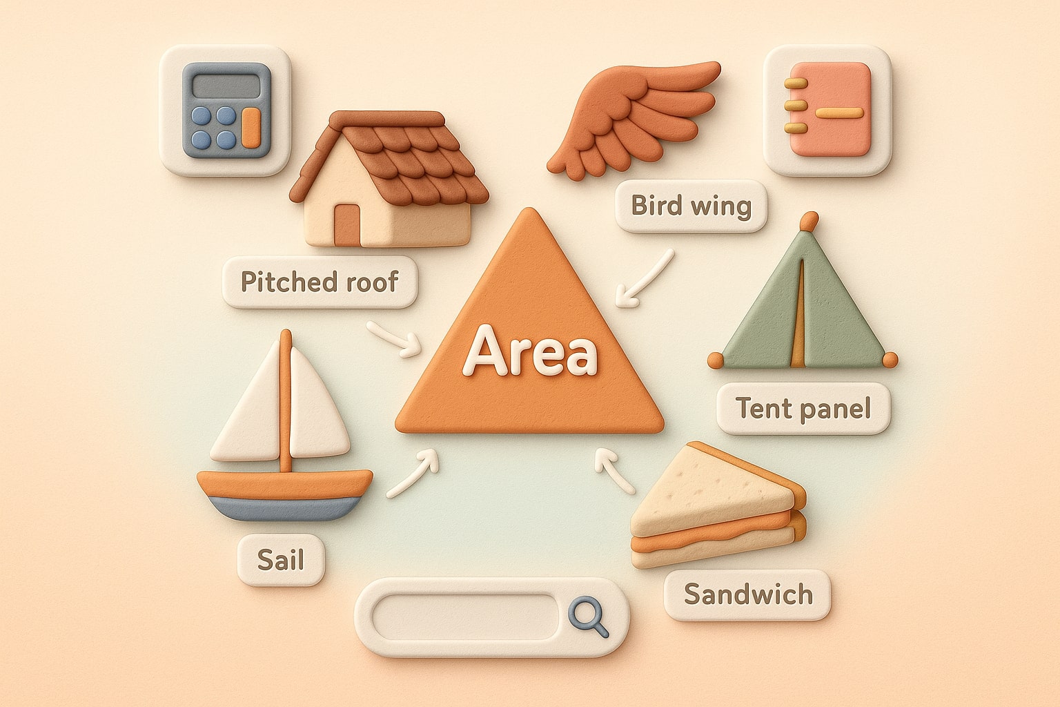Menunjukkan cara kerja Kalkulator Luas Segitiga dengan bidang input dan hasil instan yang membantu pengguna menyelesaikan masalah dengan mudah.