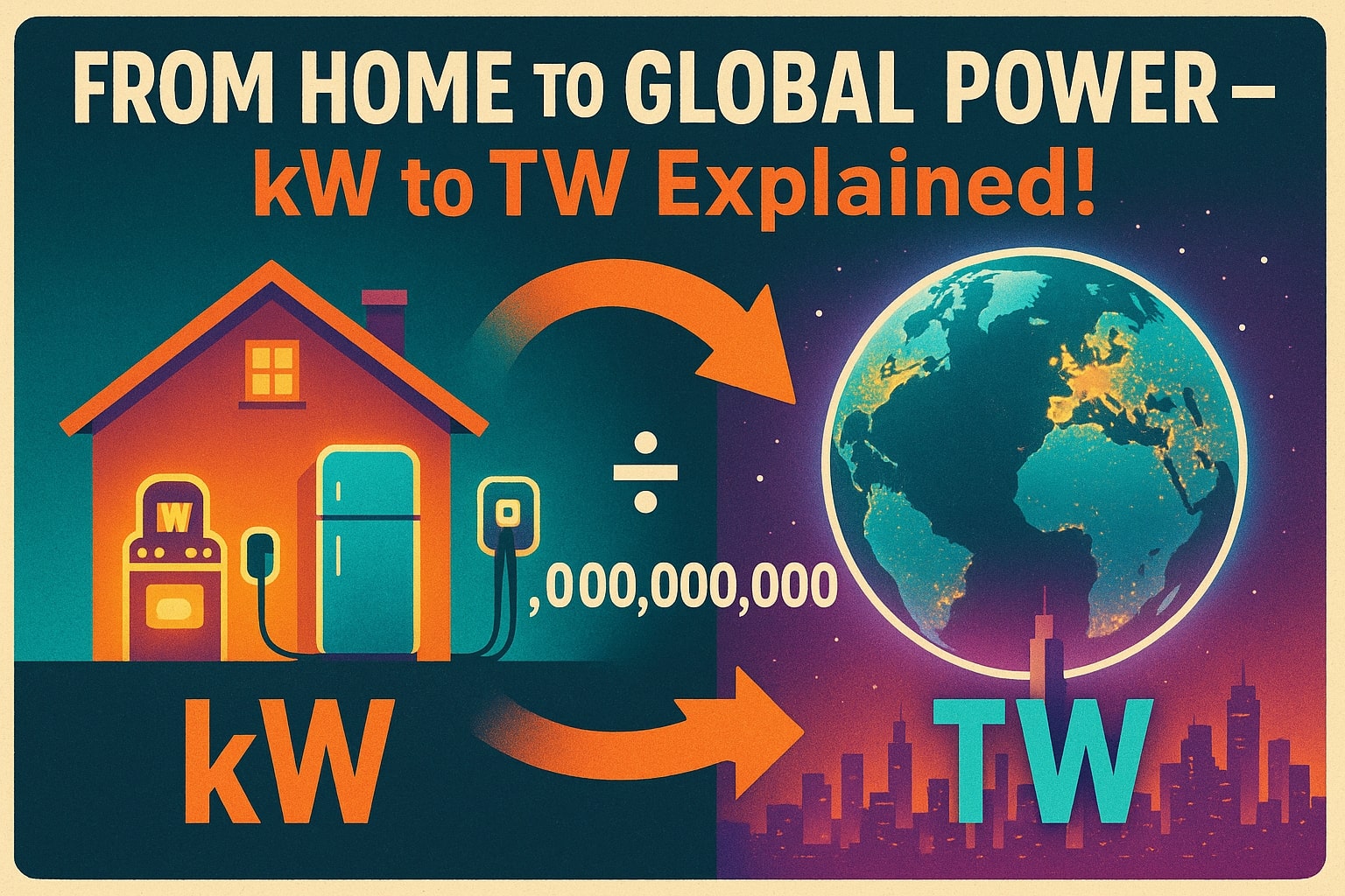 Konverter Kilowatt ke Terawatt