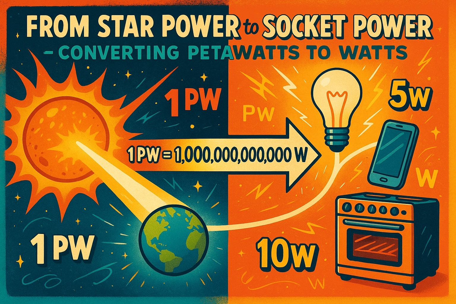 Konverter Petawatt ke Watt