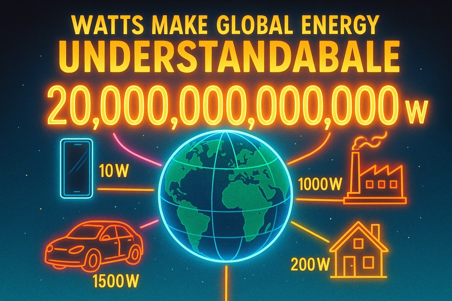 Konverter Terawatt ke Watt