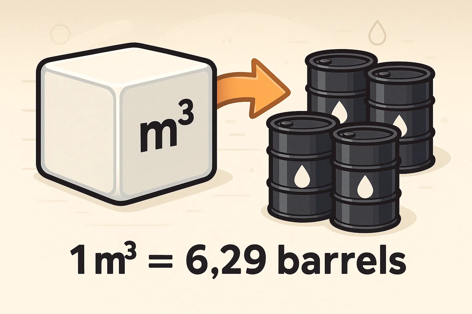 Konverter Meter Kubik ke Barrel Minyak