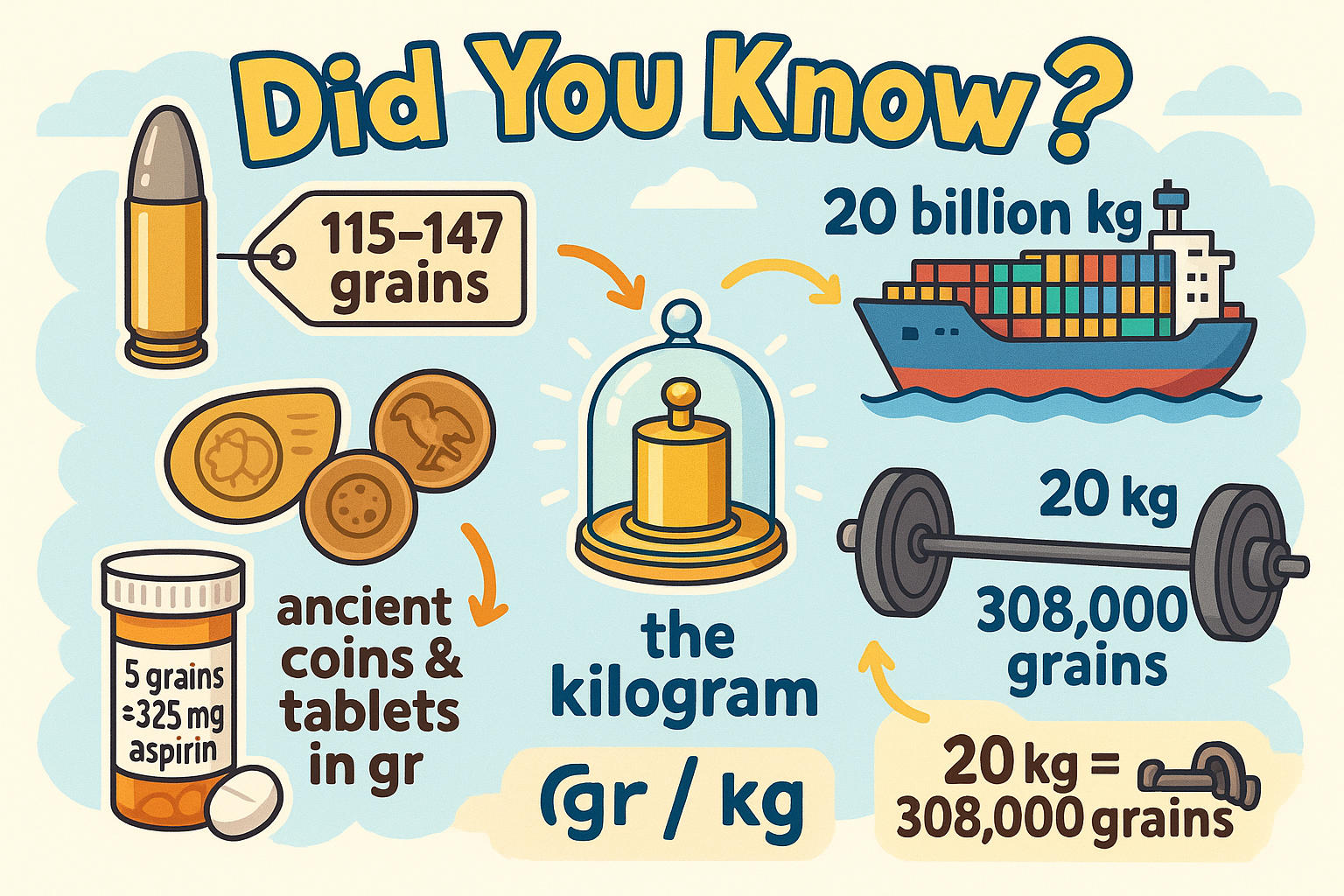 Konverter Butiran ke Kilogram