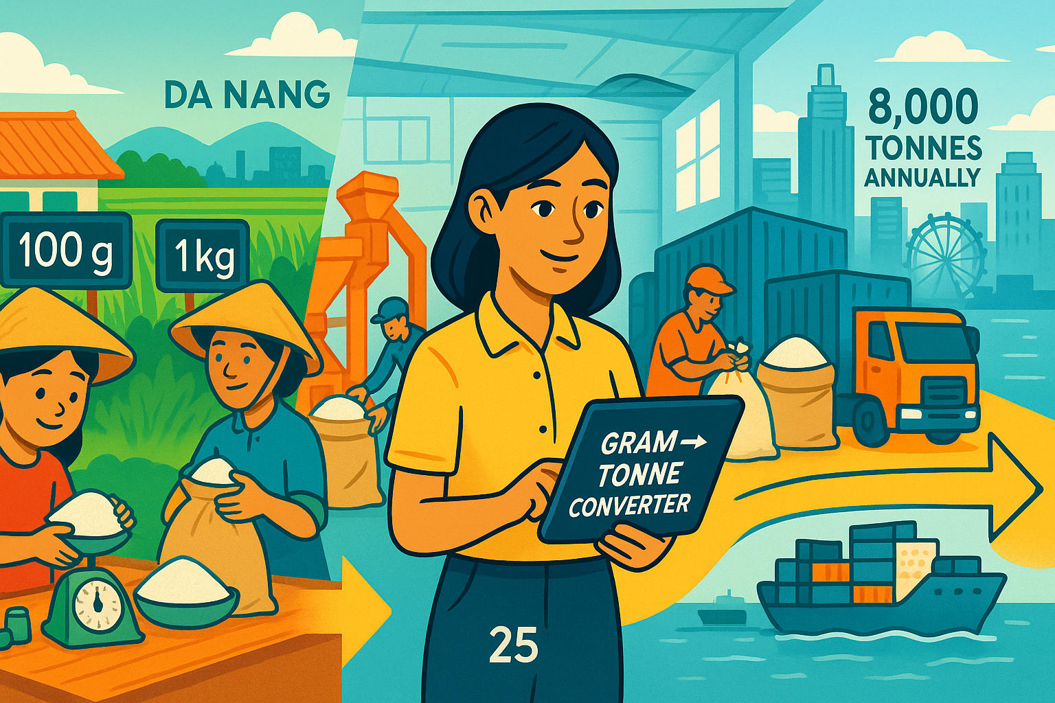 Konverter Gram ke Ton