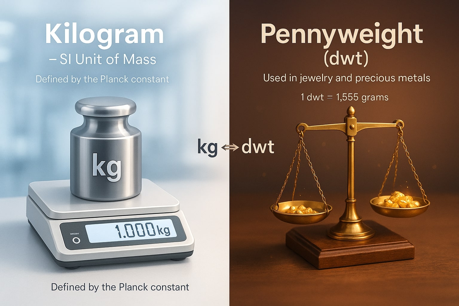 Konverter Kilogram ke Pennyweight