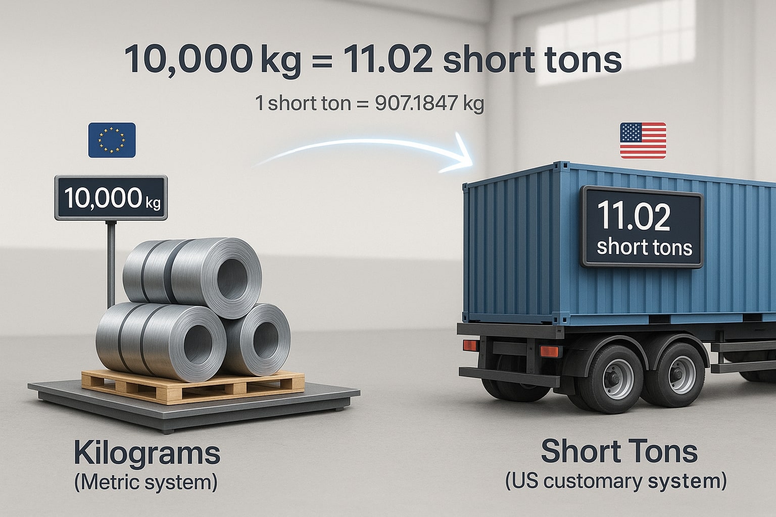 Konverter Kilogram ke Short Ton