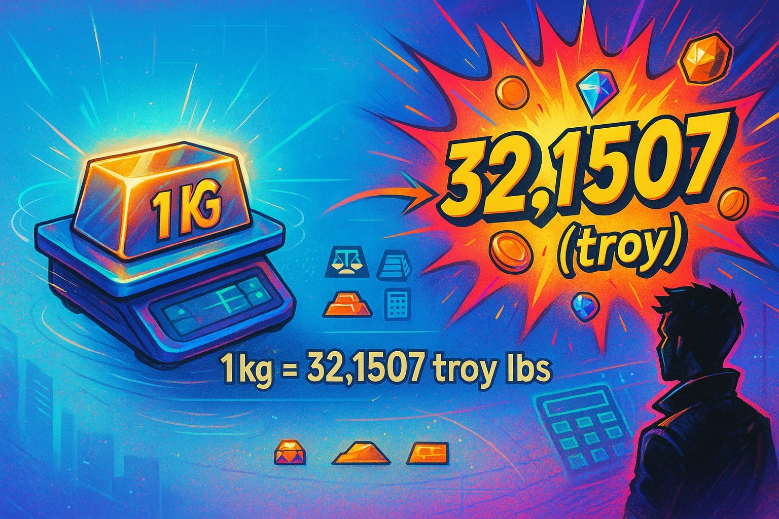 Konverter Kilogram ke Troy Pounds