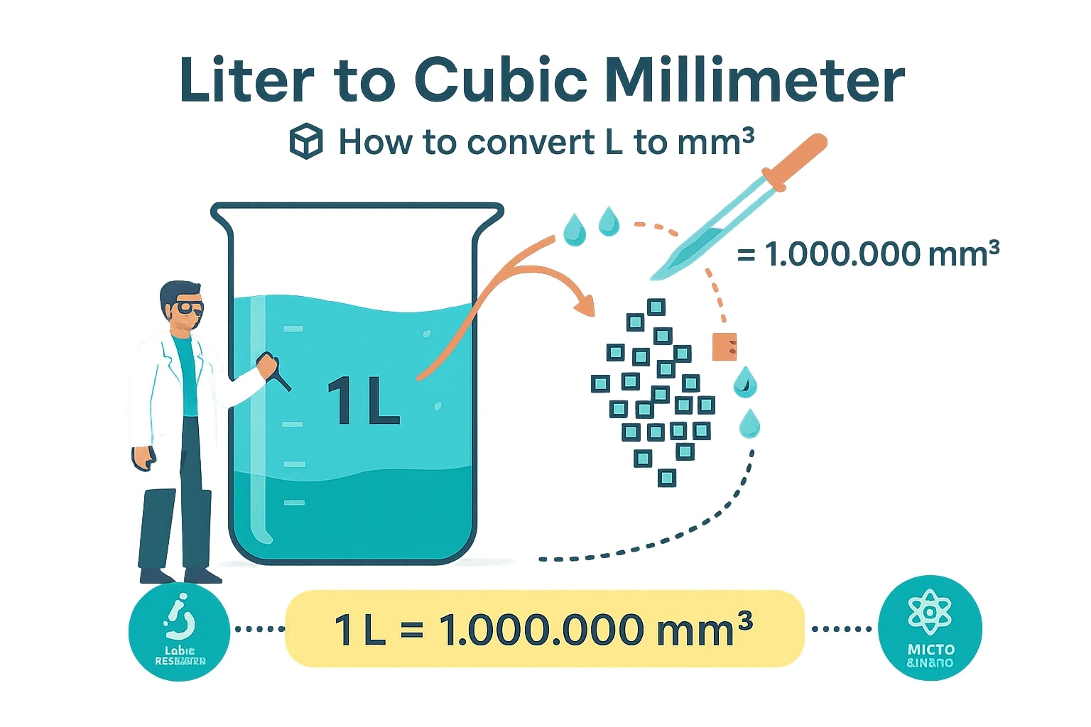 Konverter Liter ke Milimeter Kubik
