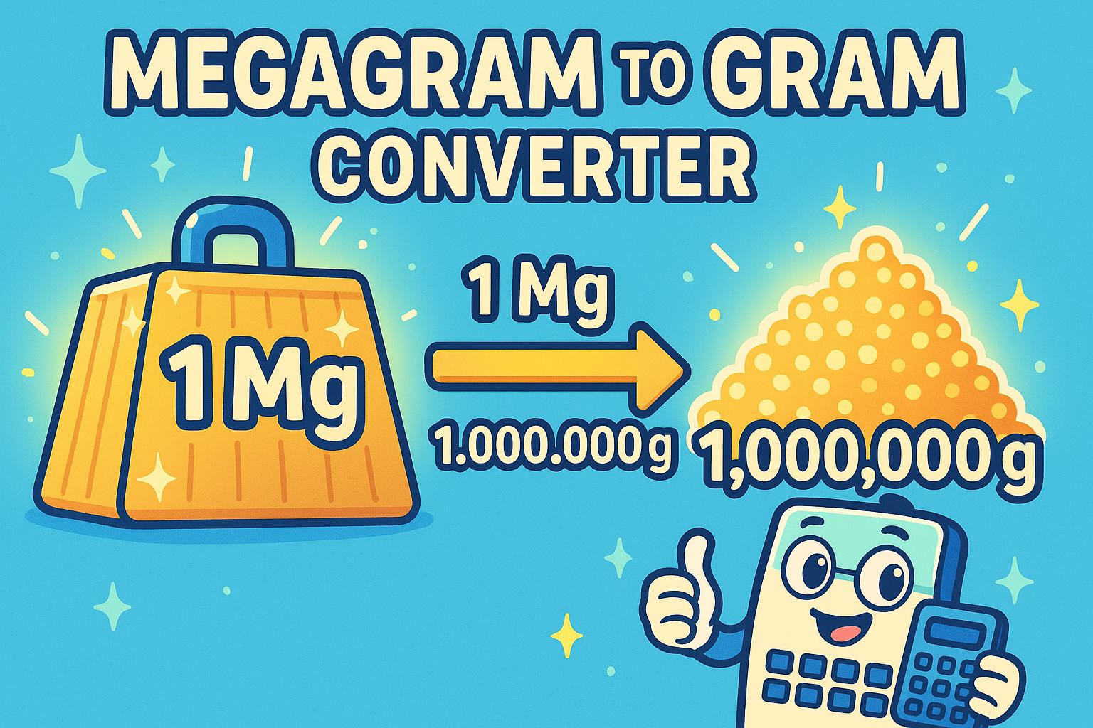 Konverter Megagram ke Gram