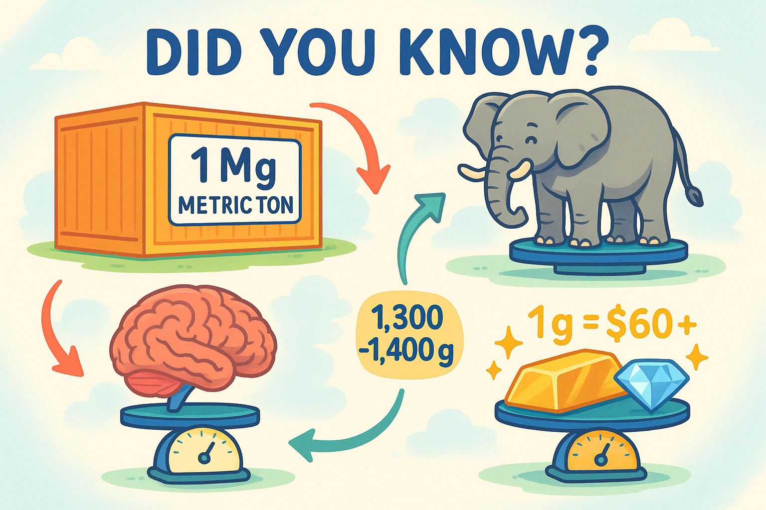 Konverter Megagram ke Gram