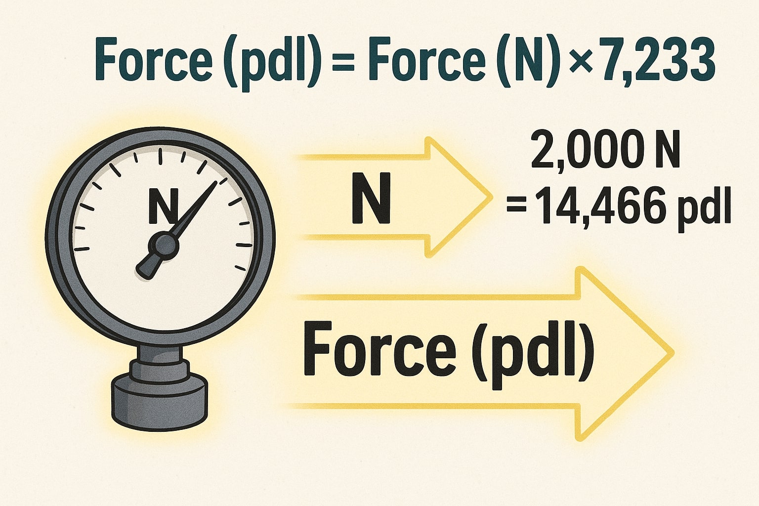 Konverter Newton ke Poundal