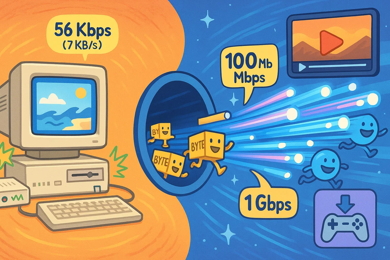 Konverter Byte ke Megabit