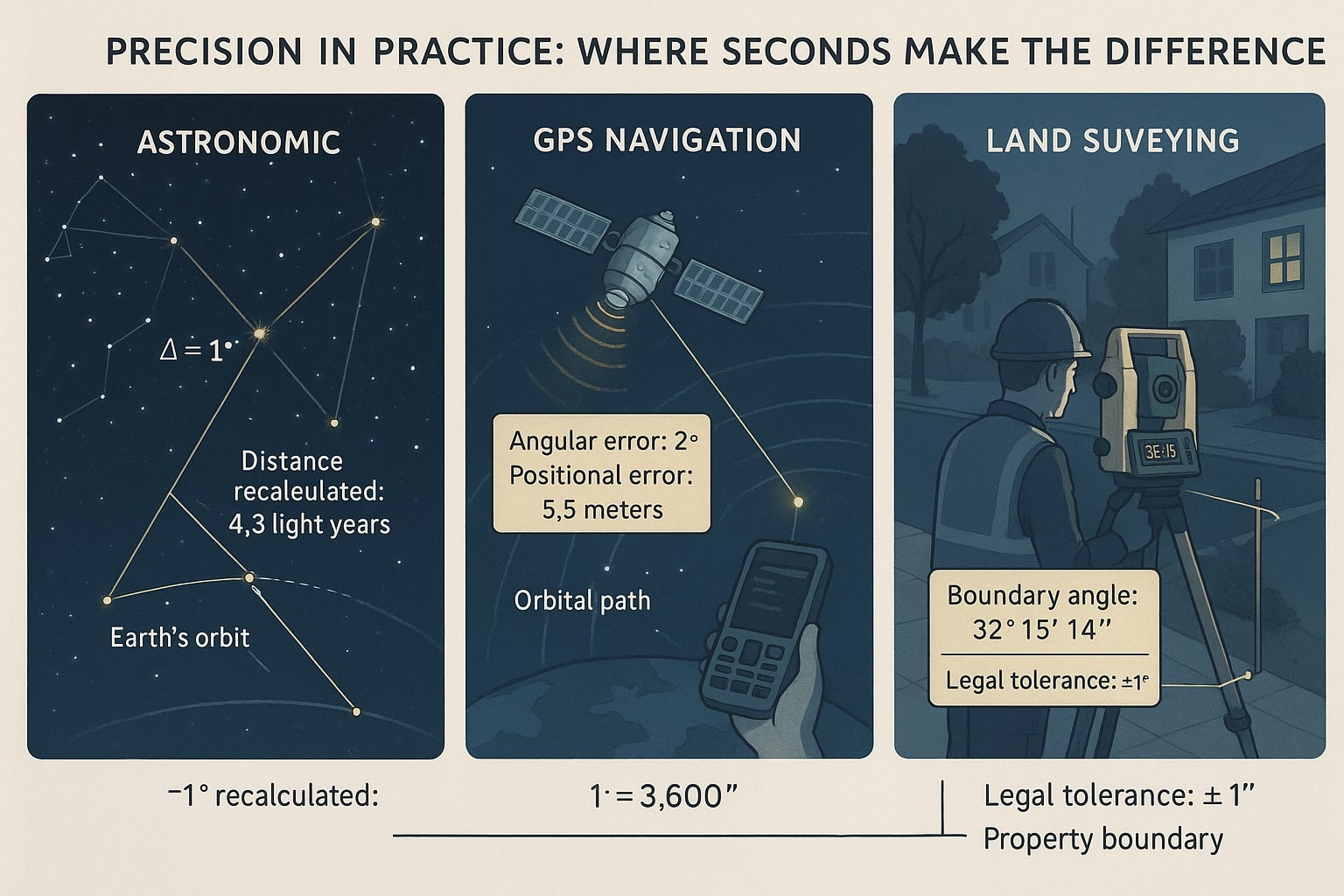 Konverter Derajat ke Detik