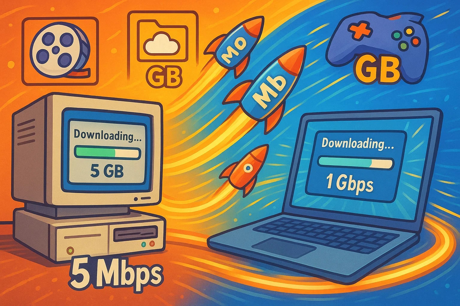 Konverter Gigabyte ke Megabit