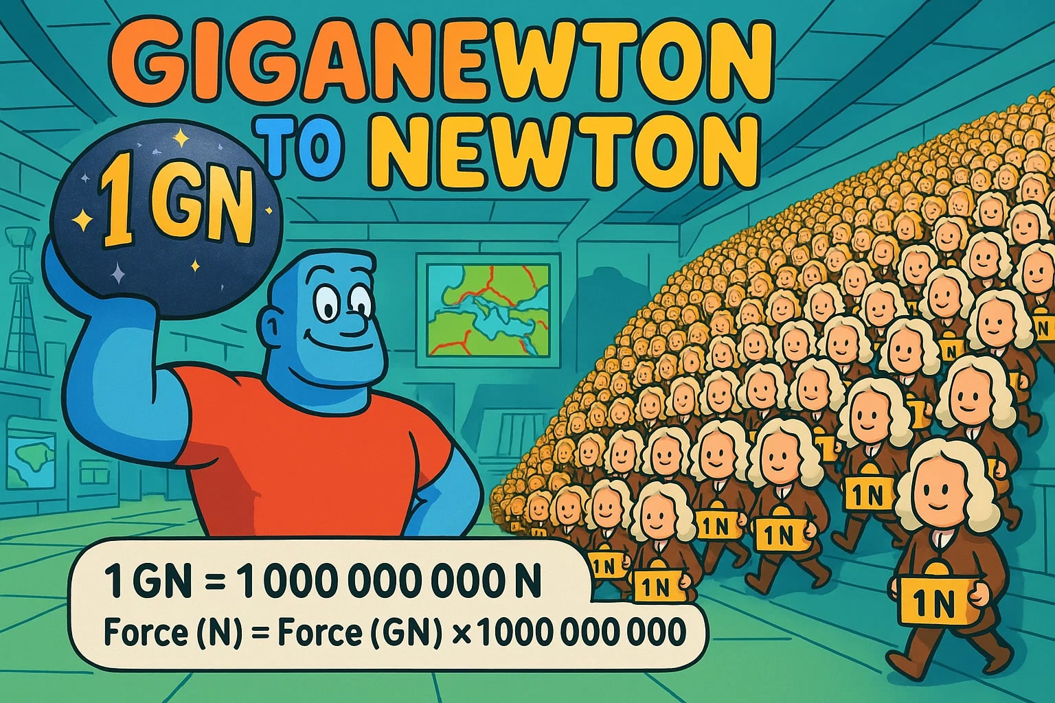 Konverter Giganewton ke Newton