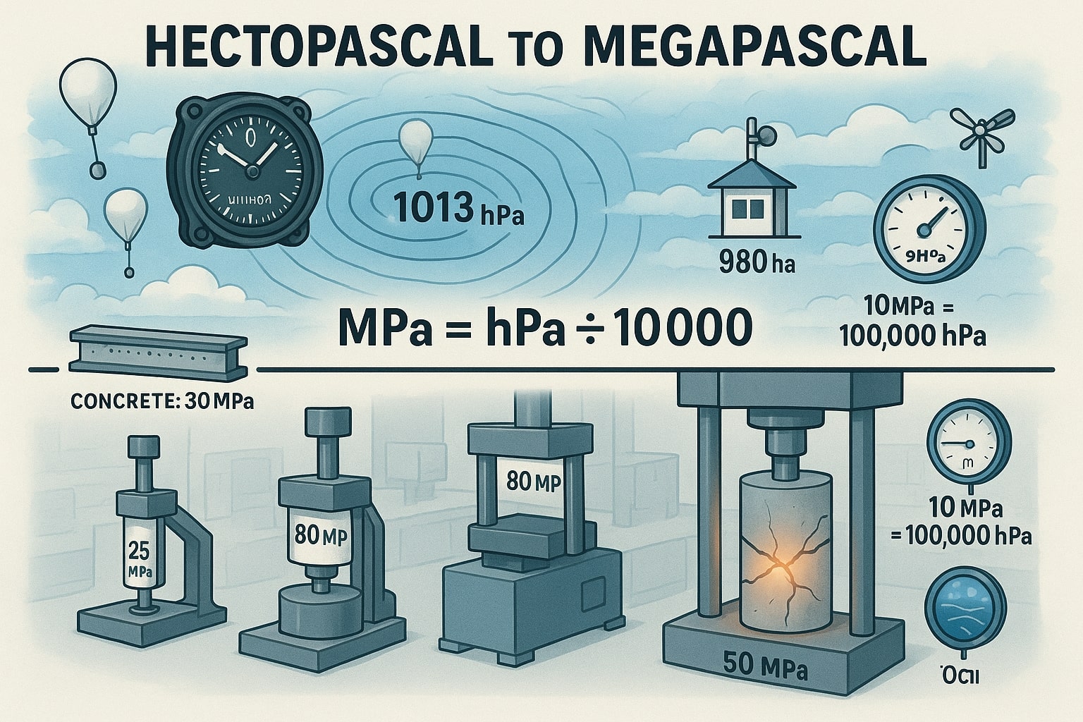 Konverter Hektopascal ke Megapascal