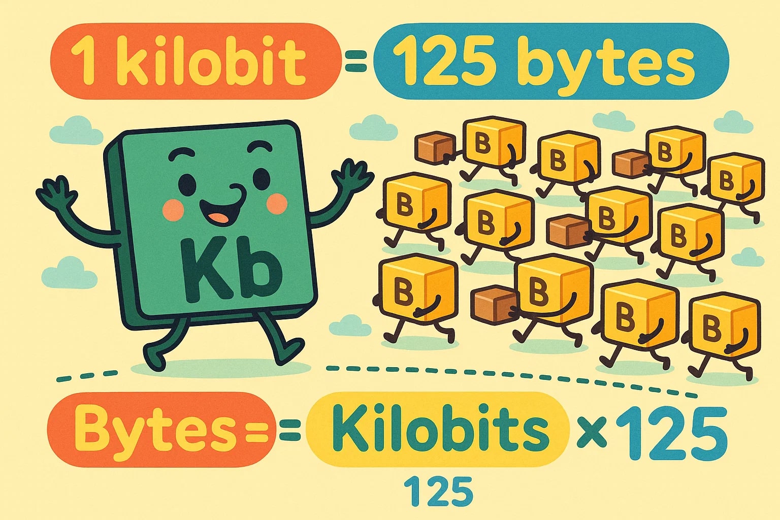 Konverter Kilobit ke Byte