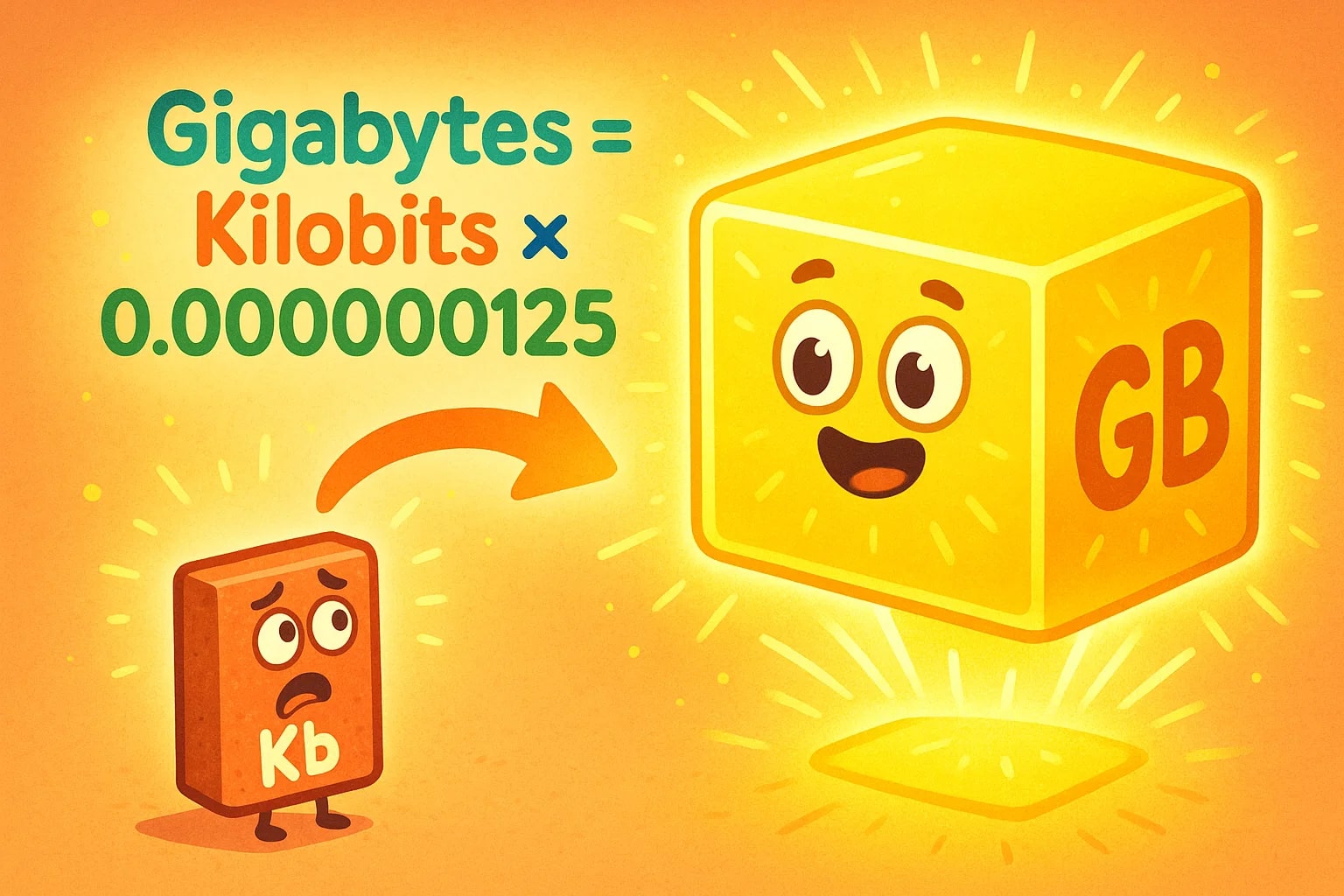 Konverter Kilobit ke Gigabyte