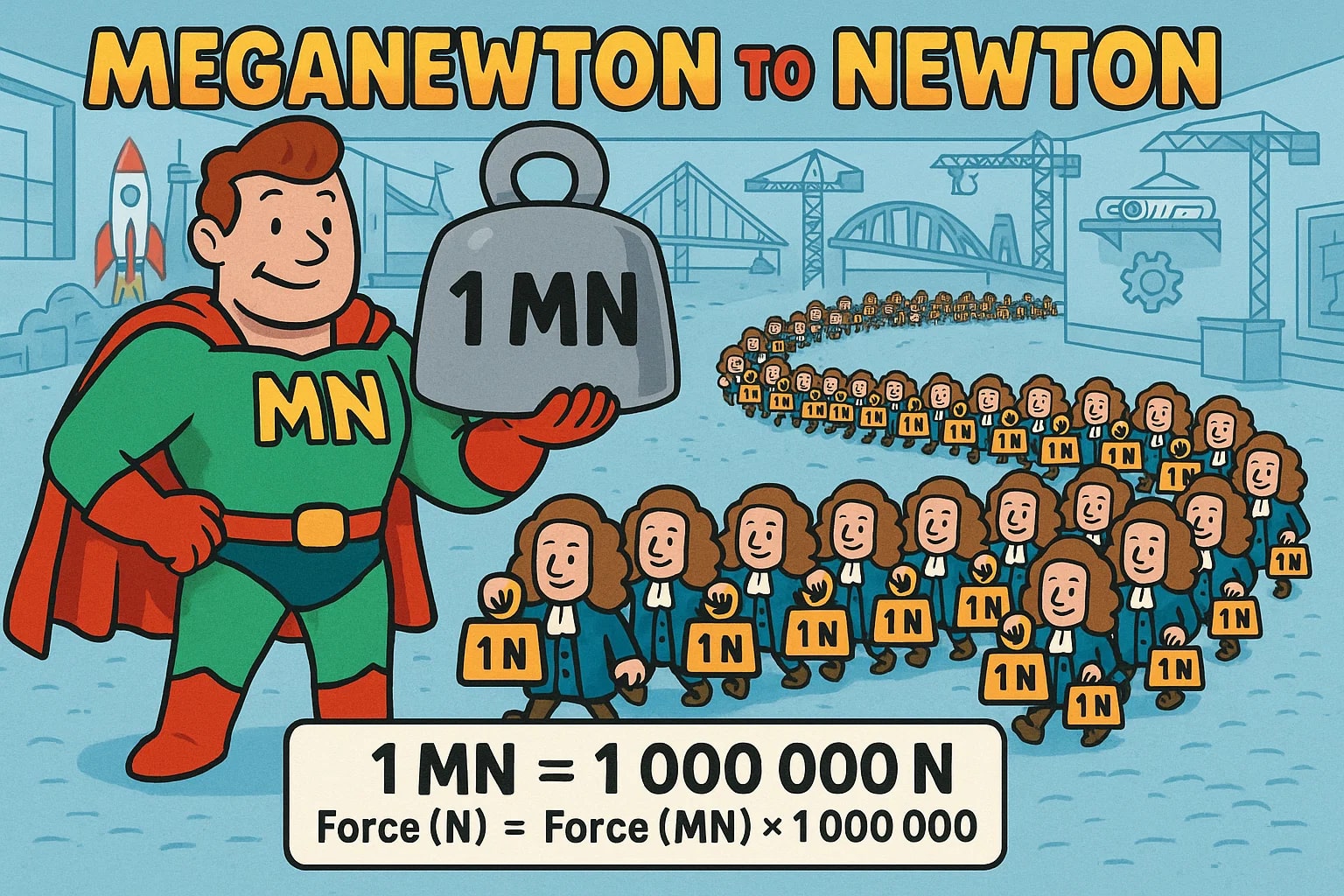 Konverter Meganewton ke Newton