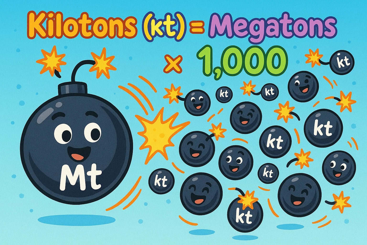 Konverter Megaton ke Kiloton