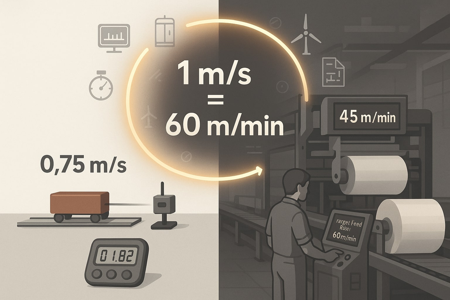 Konverter Meter per Detik ke Meter per Menit