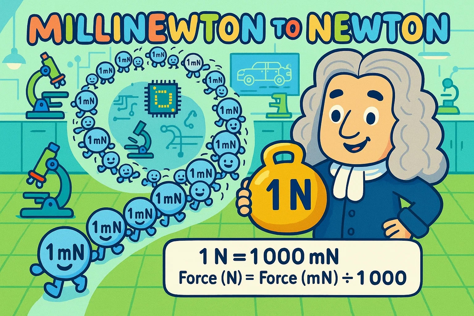 Konverter Millinewton ke Newton