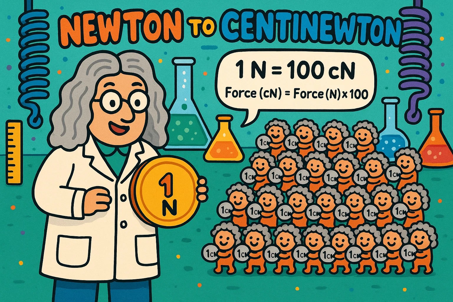 Konverter Newton ke Centinewton