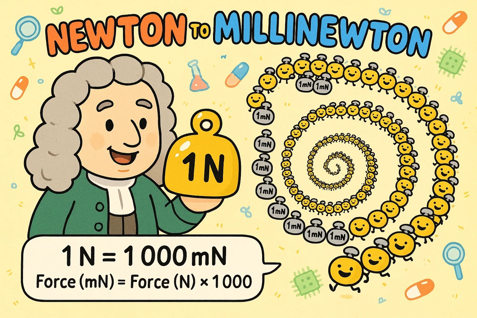 Konverter Newton ke Millinewton