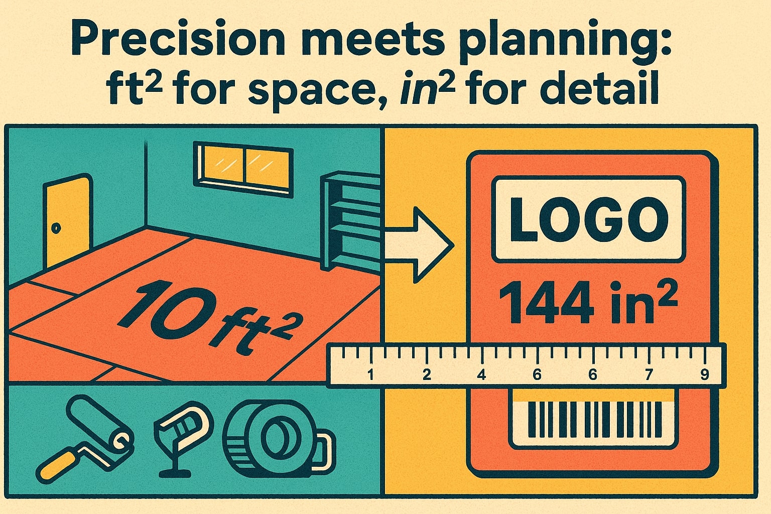 Konverter Kaki Persegi ke Inci Persegi