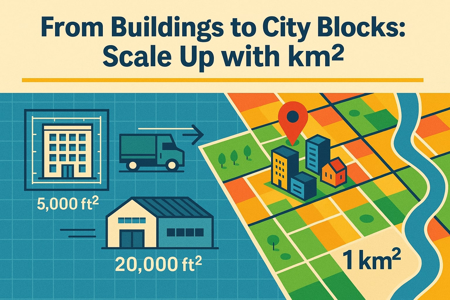 Konverter Kaki Persegi ke Kilometer Persegi