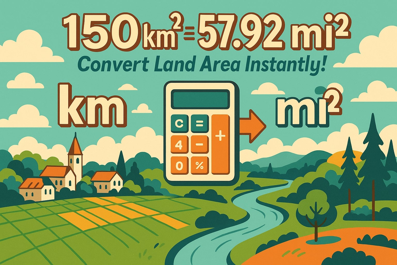 Konverter Kilometer Persegi ke Mil Persegi