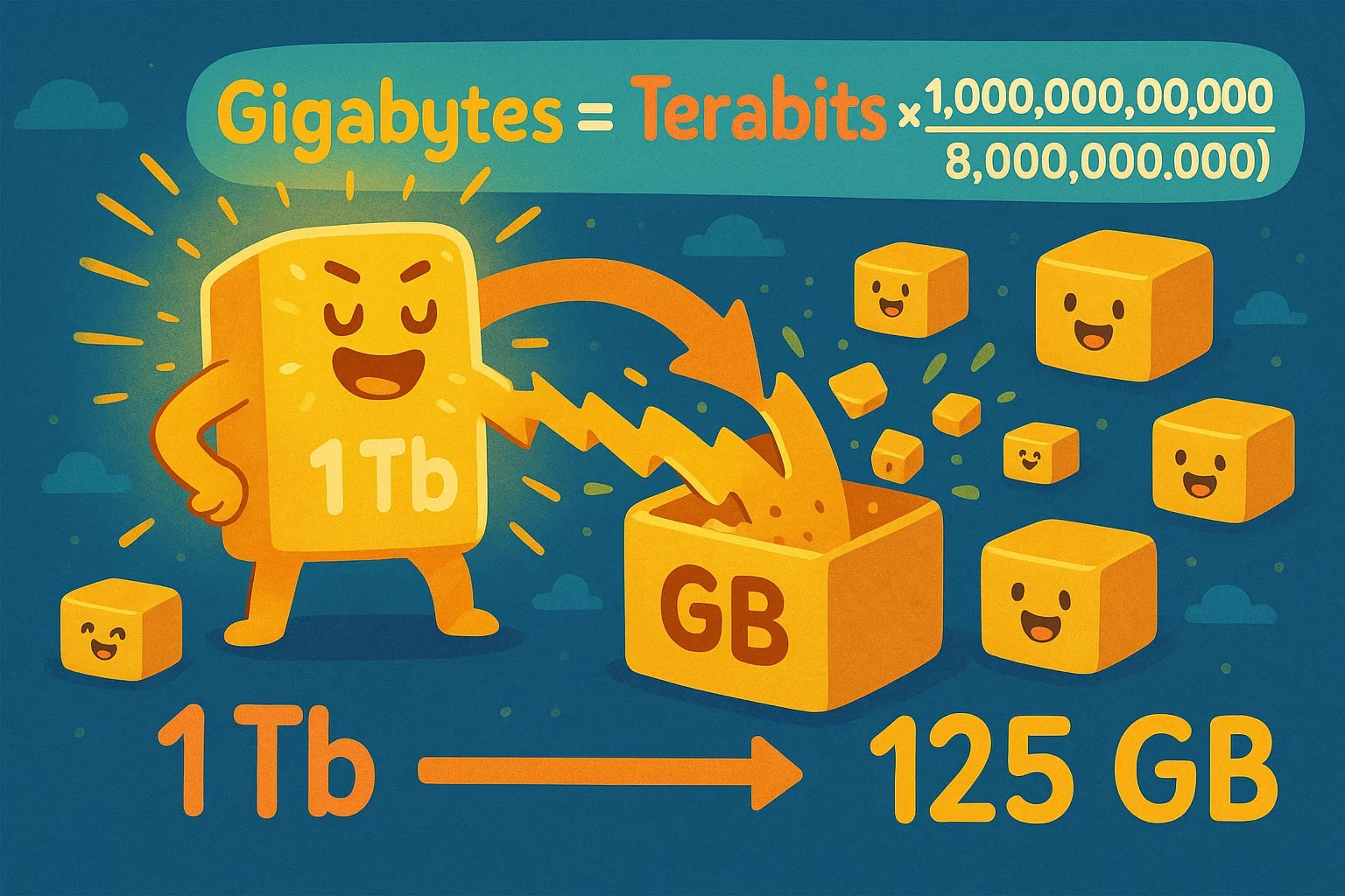 Konverter Terabit ke Gigabyte
