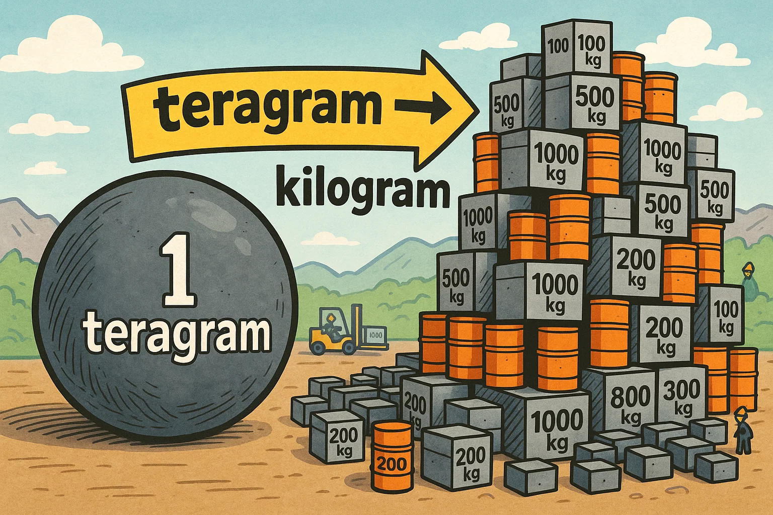 Konverter Teragram ke Kilogram