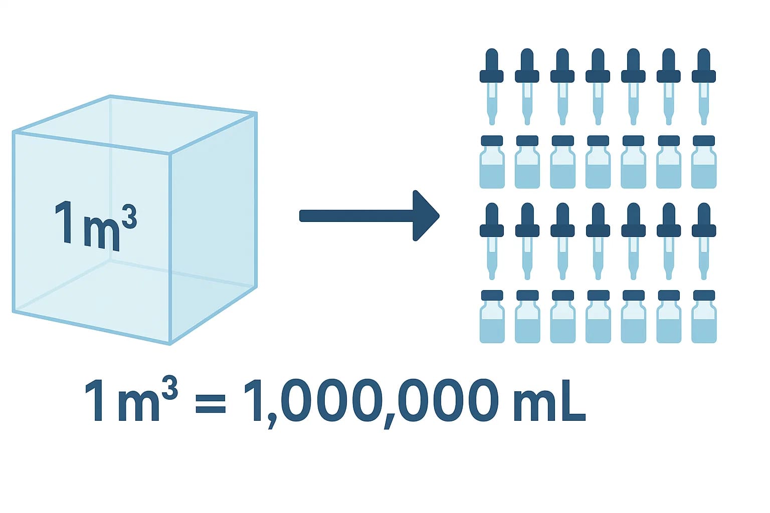 Konverter Meter Kubik ke Mililiter