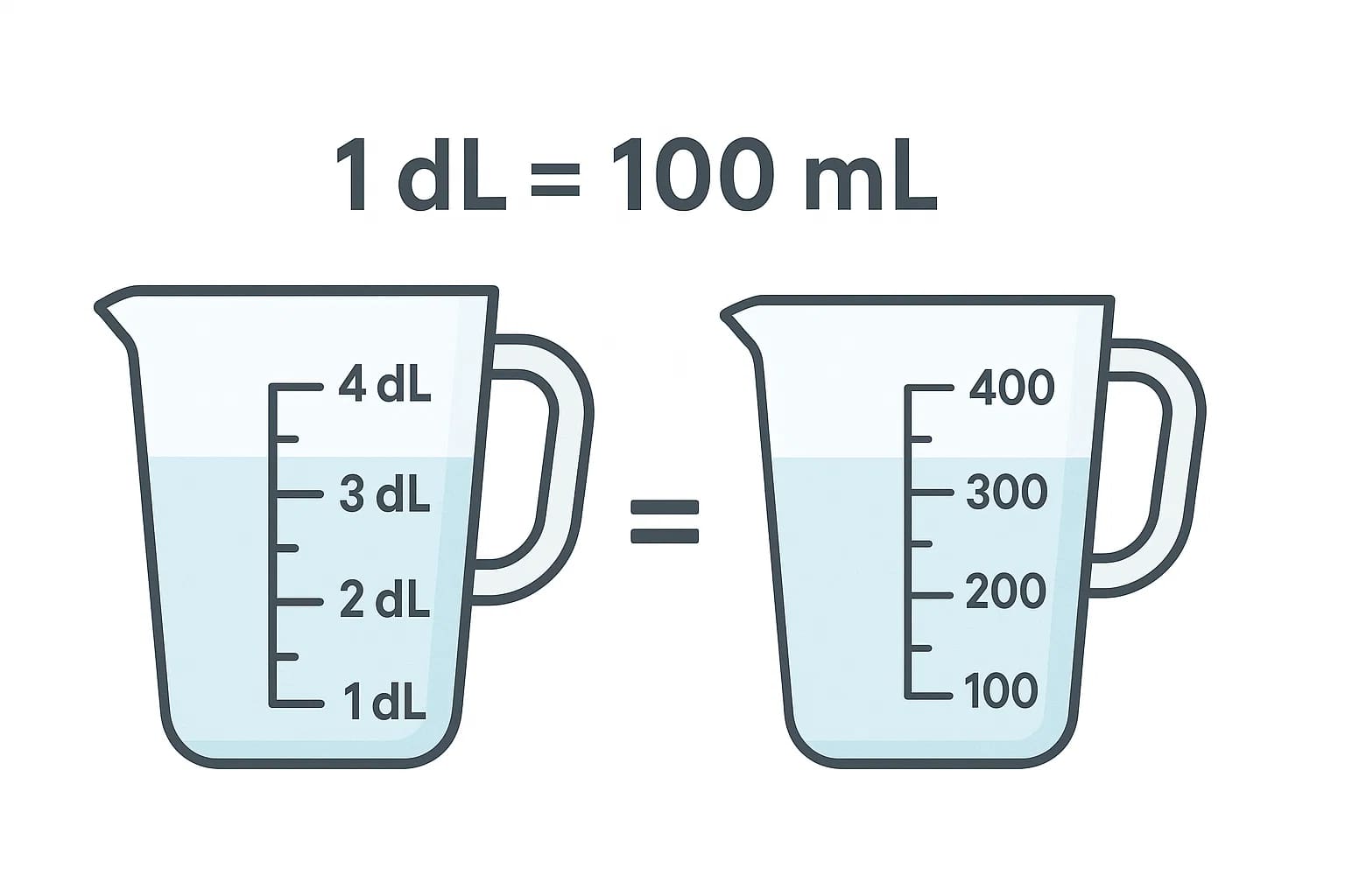 Konverter Desiliter ke Mililiter