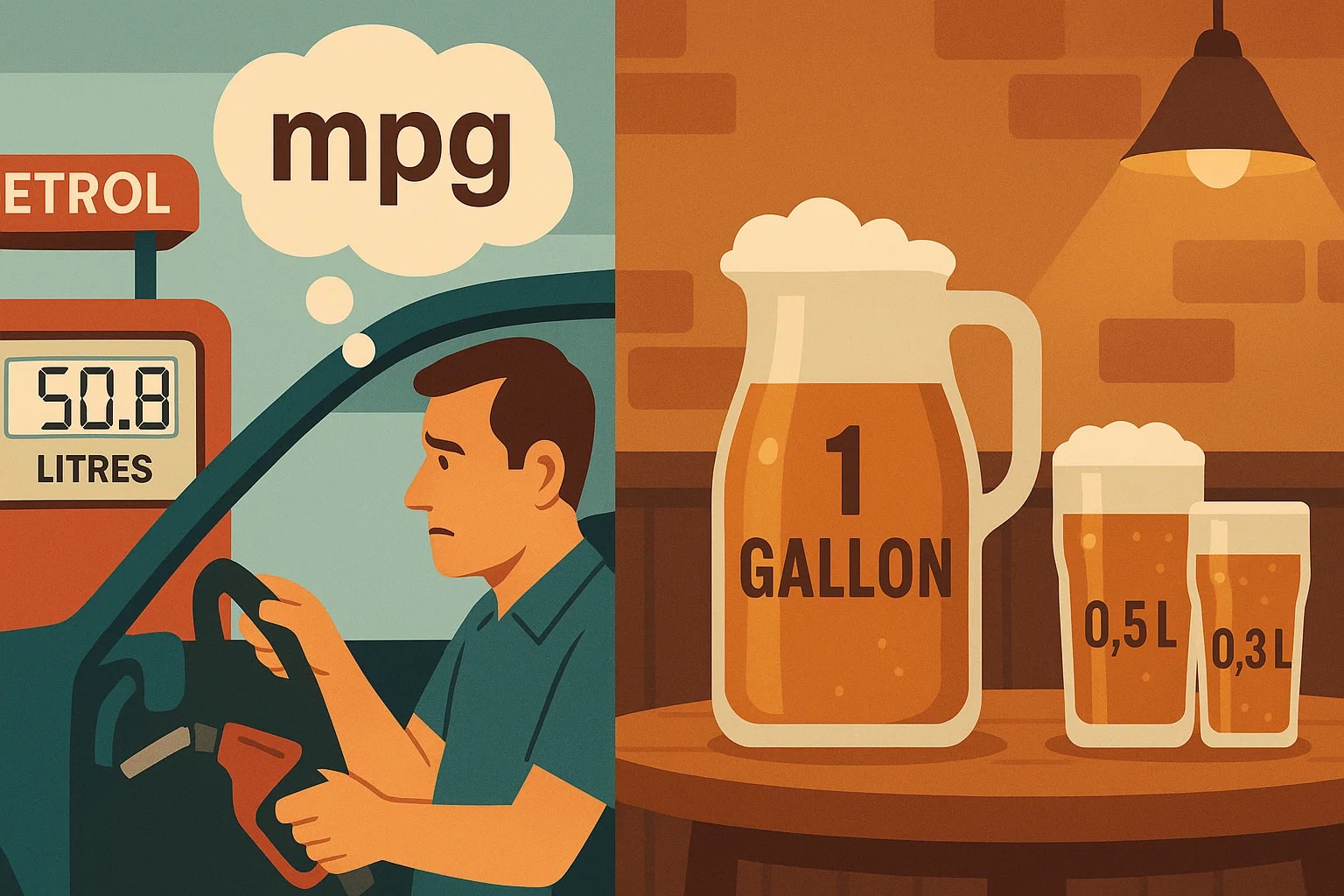 Pengonversi Gallon (UK) ke Liter