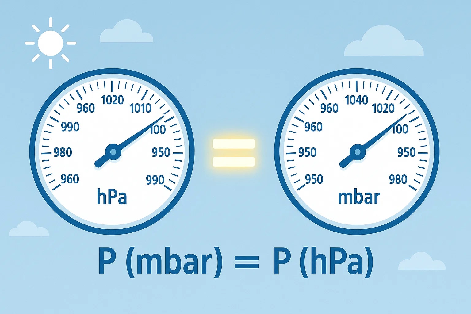 Konverter Hektopascal ke Millibar