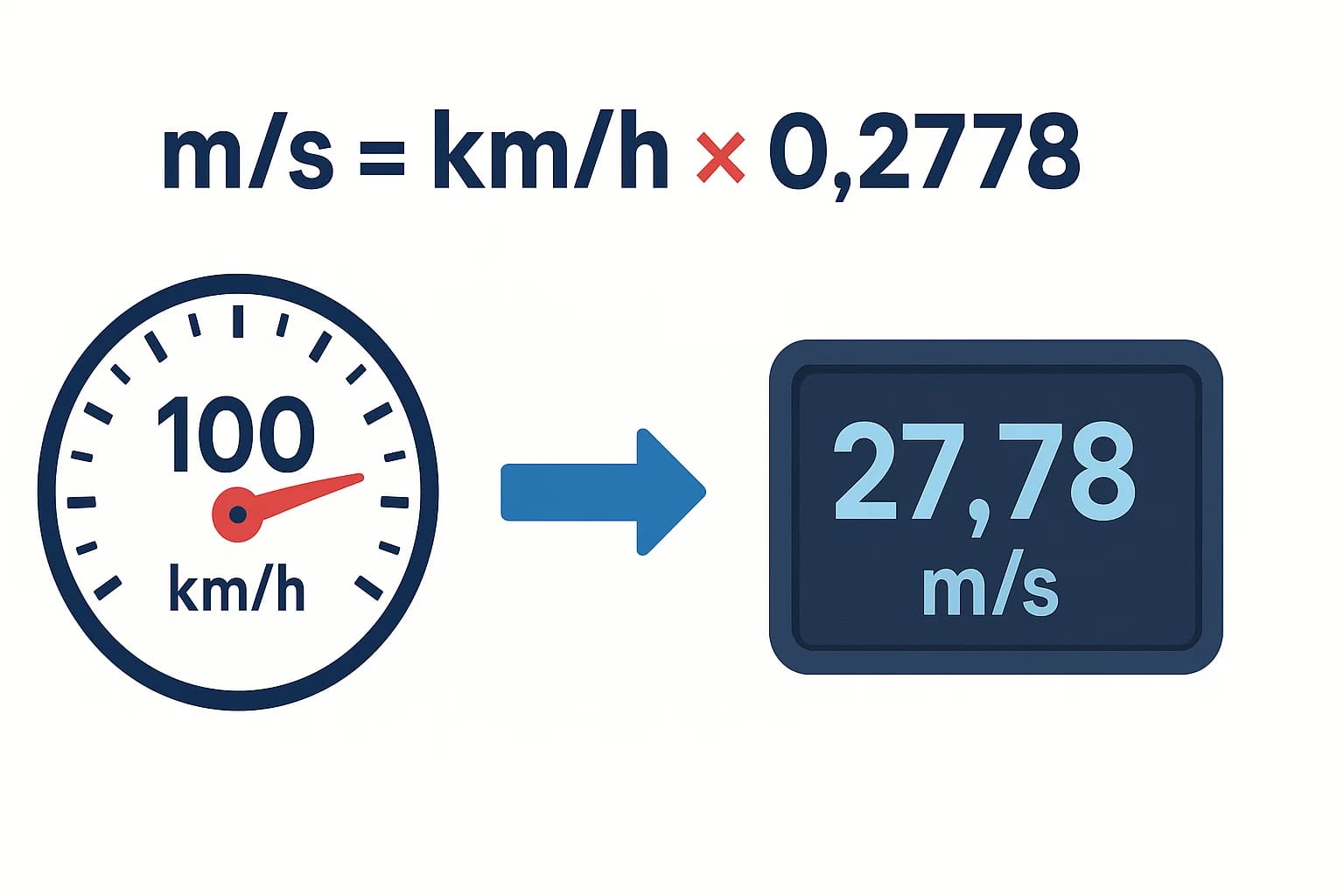 Konverter Kilometer per Jam ke Meter per Detik