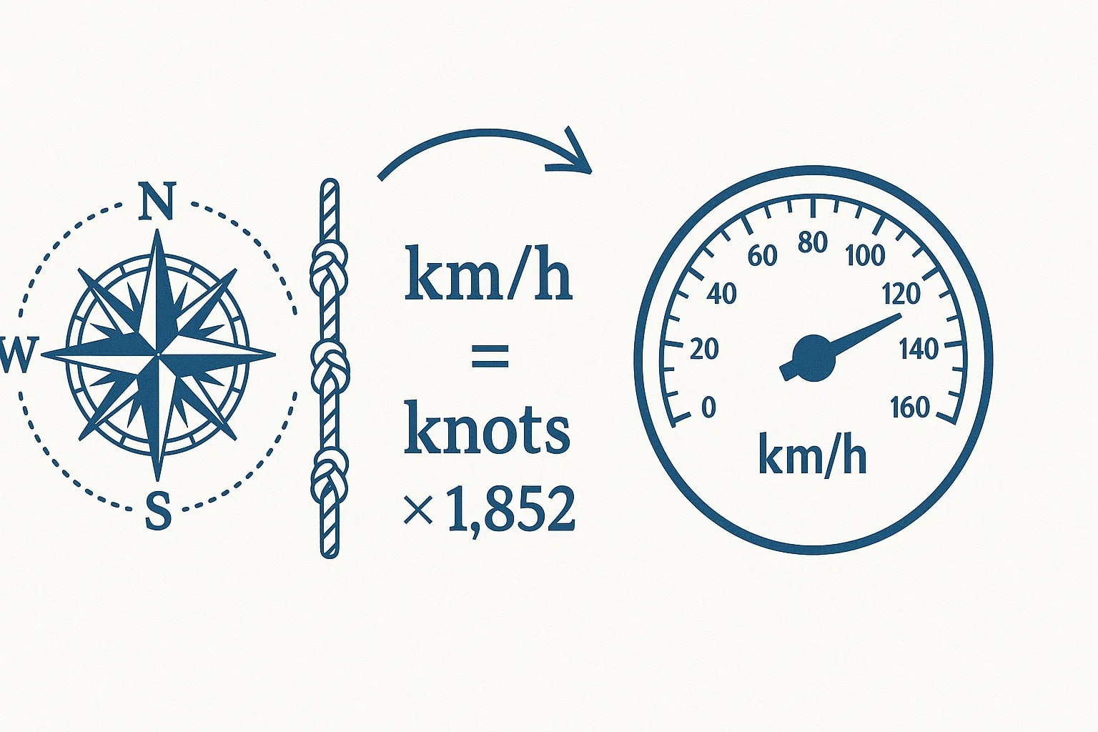 Konverter Knot ke Kilometer per Jam