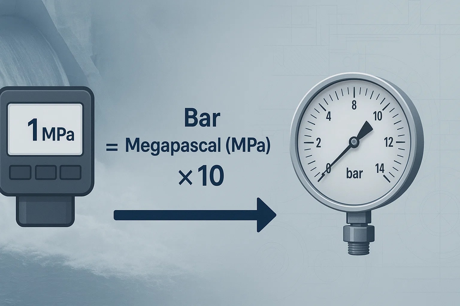 Konverter Megapascal ke Bar