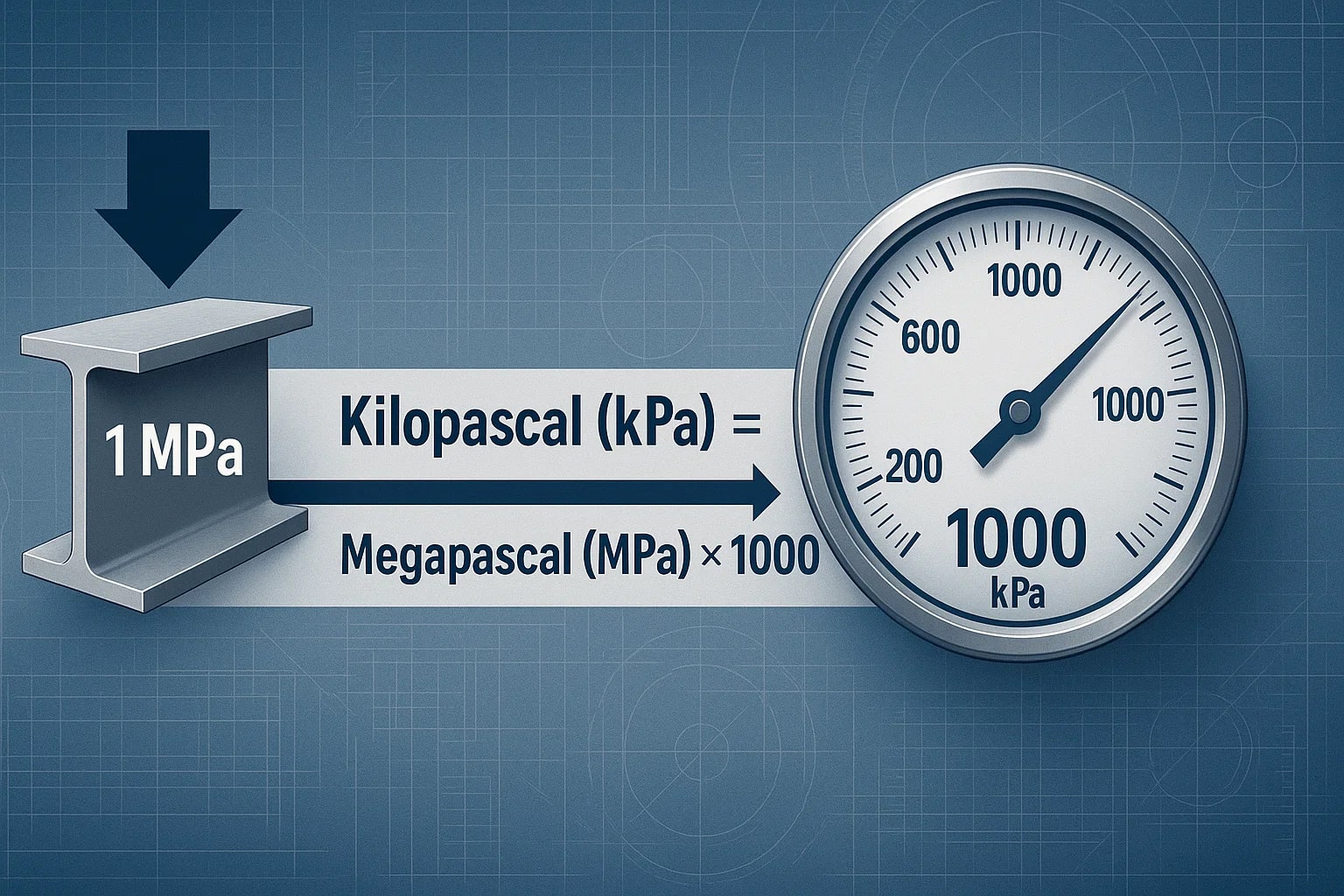 Konverter Megapascal ke Kilopascal