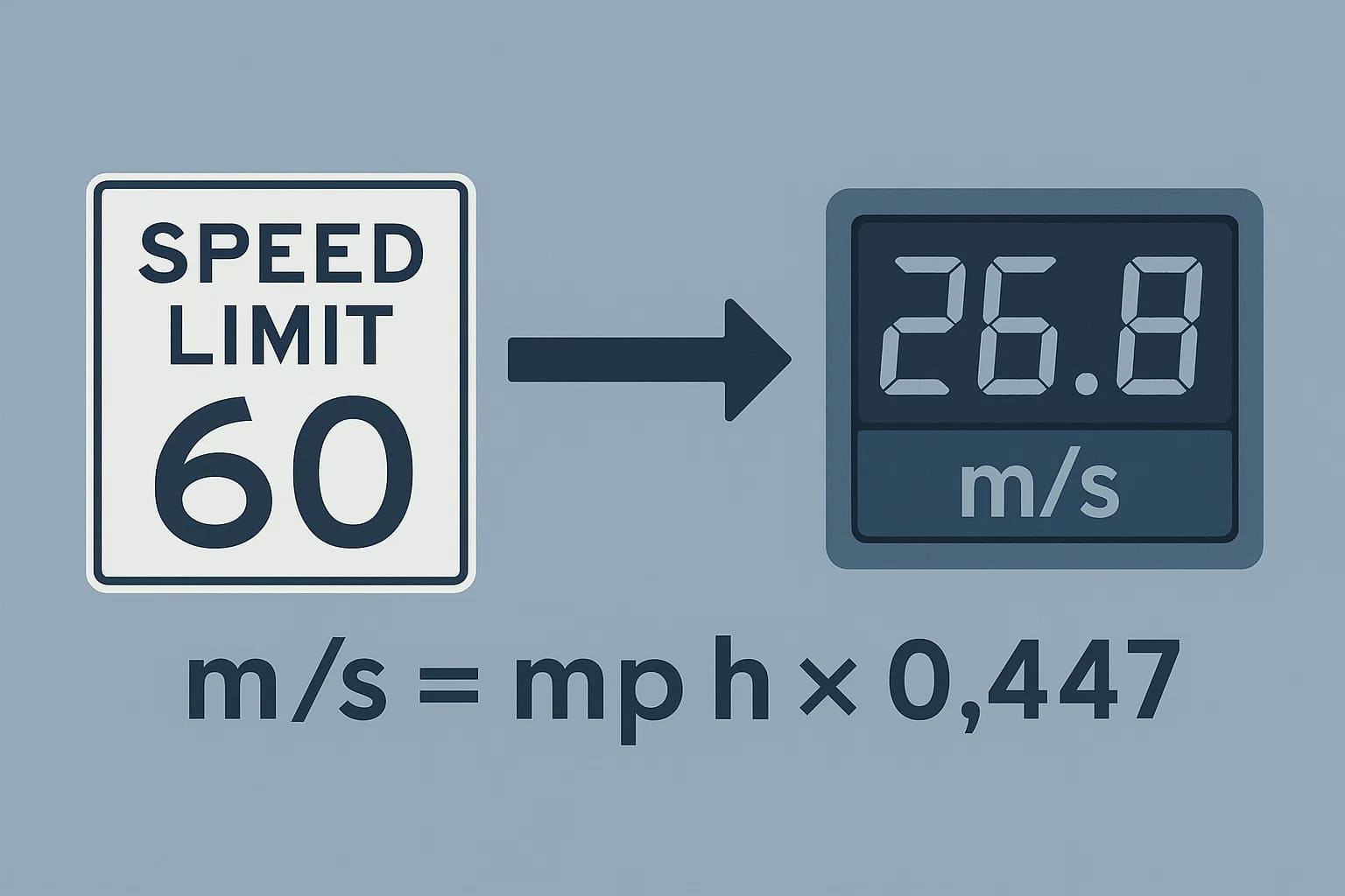 Miles per Hour to Meters per Second Converter
