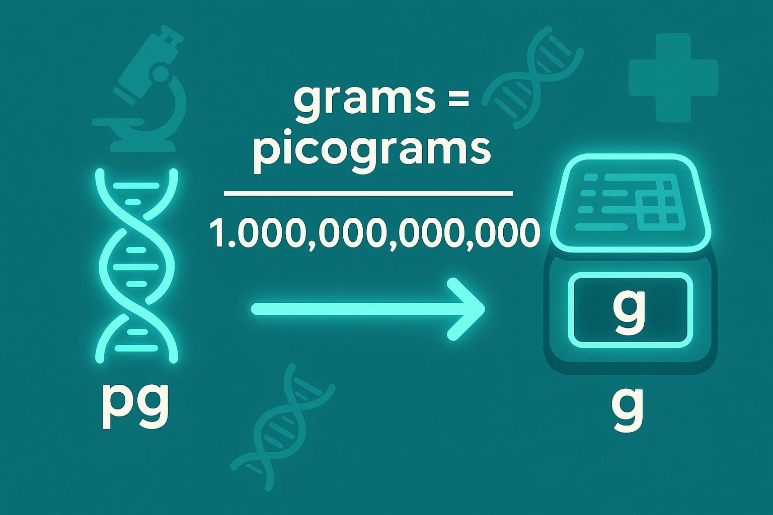 Konverter Pikogram ke Gram
