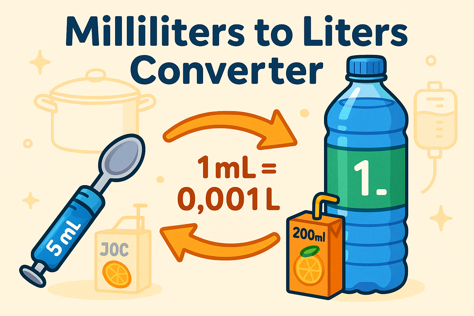 Konverter Mililiter ke Liter