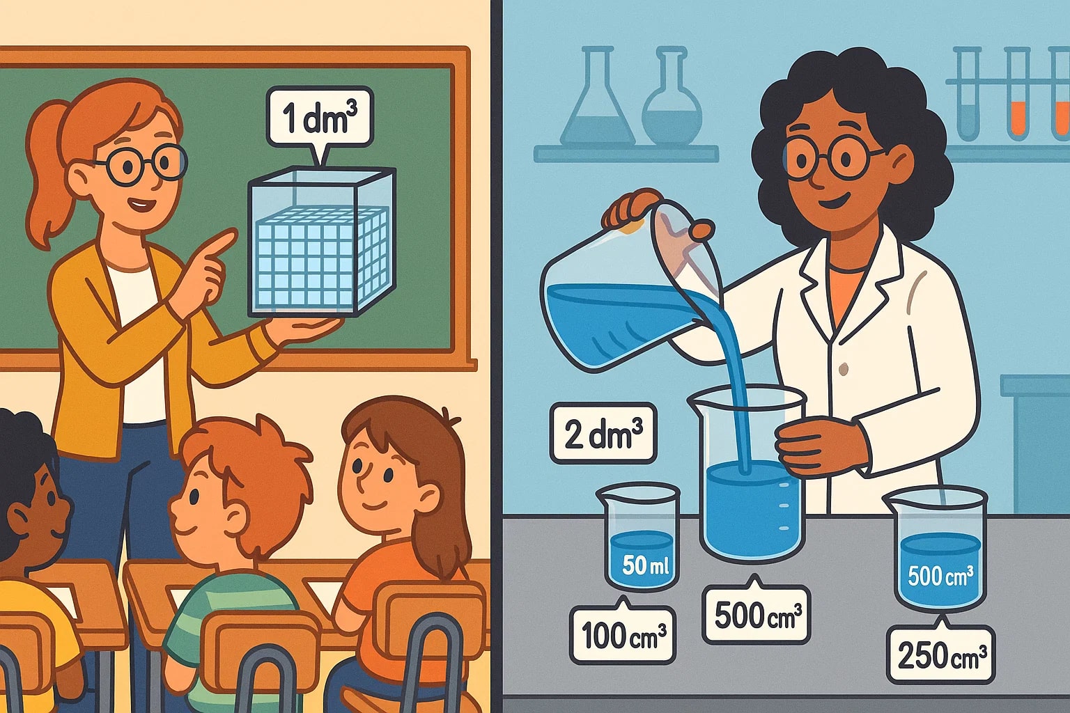 Konverter Desimeter Kubik ke Sentimeter Kubik